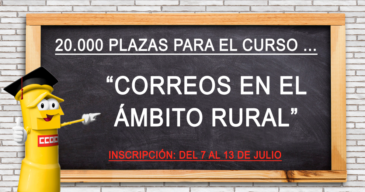 20.000 Plazas para el curso ""Correos en el mbito Rural"
