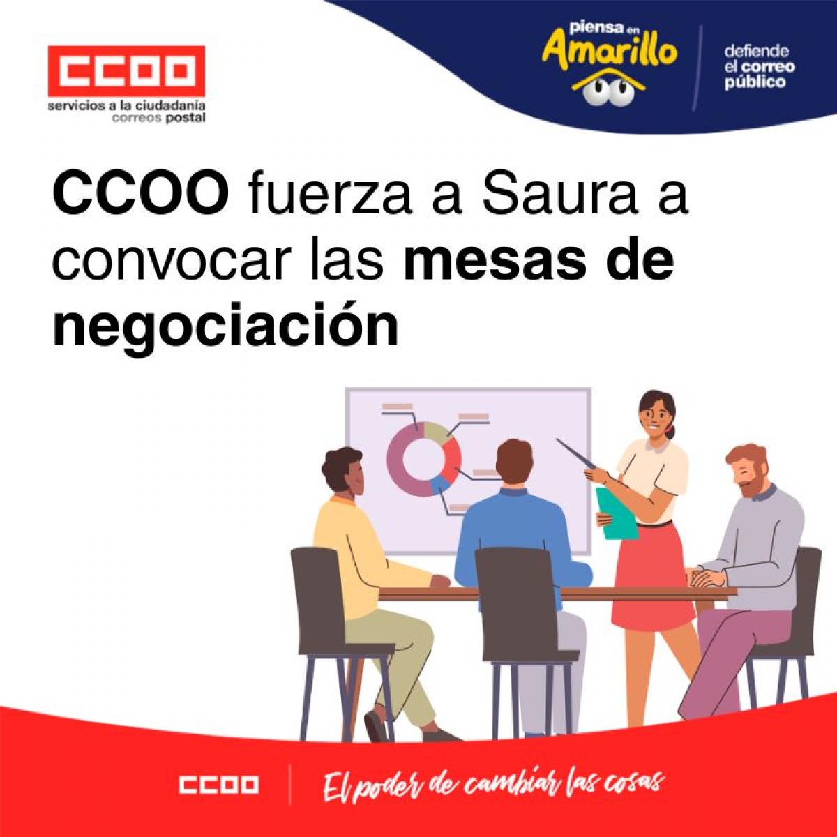 CCOO fuerza a Saura