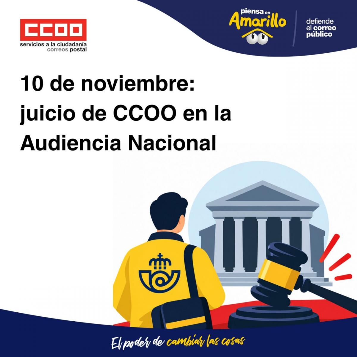 10 de noviembre. Juicio de CCOO en la Audiencia Nacional