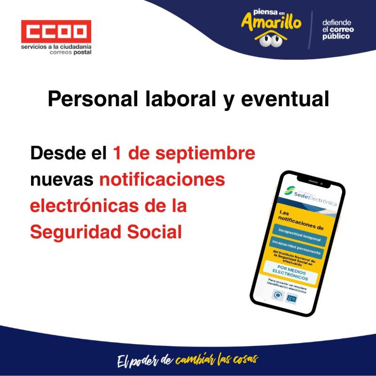 Desde el 1 de septiembre nuevas notificaciones electrónicas de la Seguridad Social