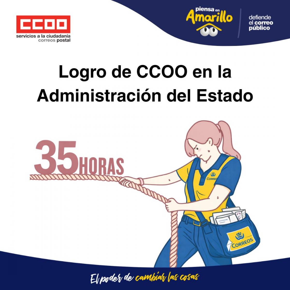 CCOO consigue las 35 horas en la Administración del Estado