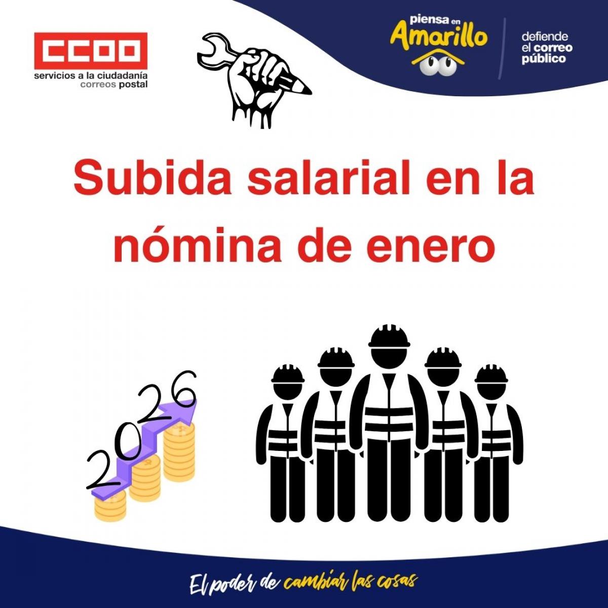 Subida salarial en la nómina de enero