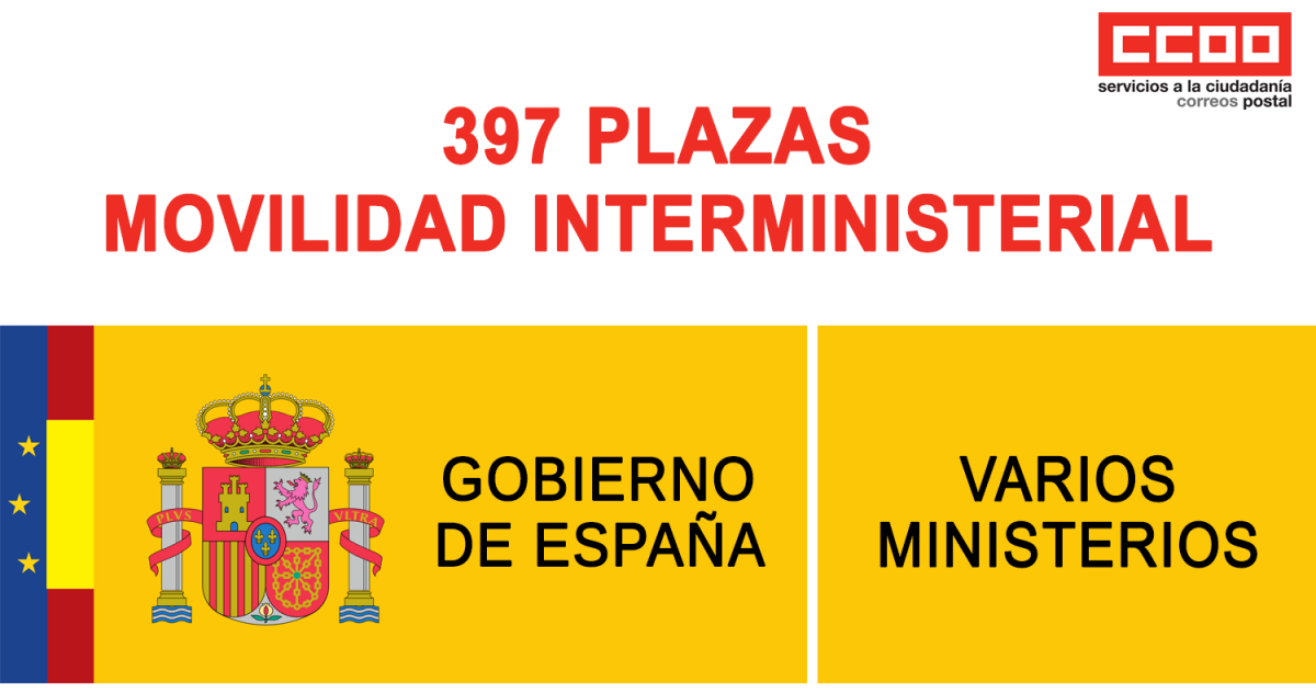 397 plazas para varios ministerios