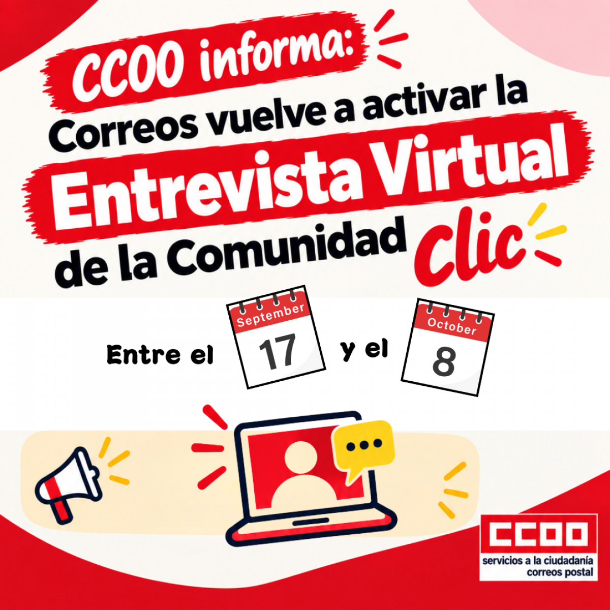 Correos vuelve a activar la Entrevista Virtual de la Comunidad clic
