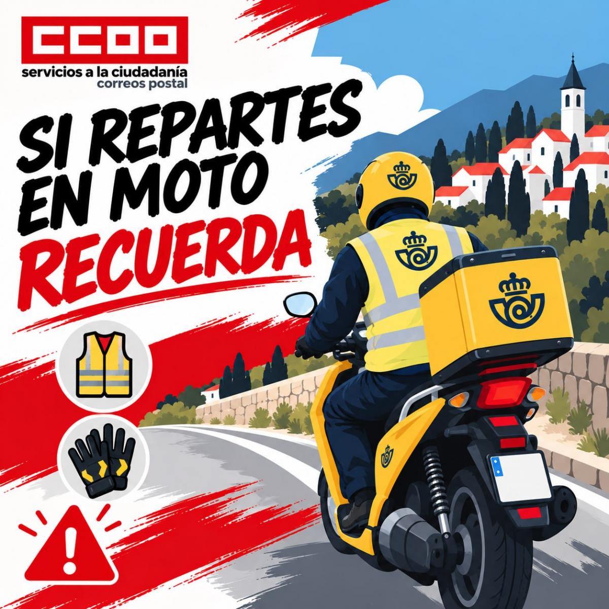 Si repartes en moto, recuerda