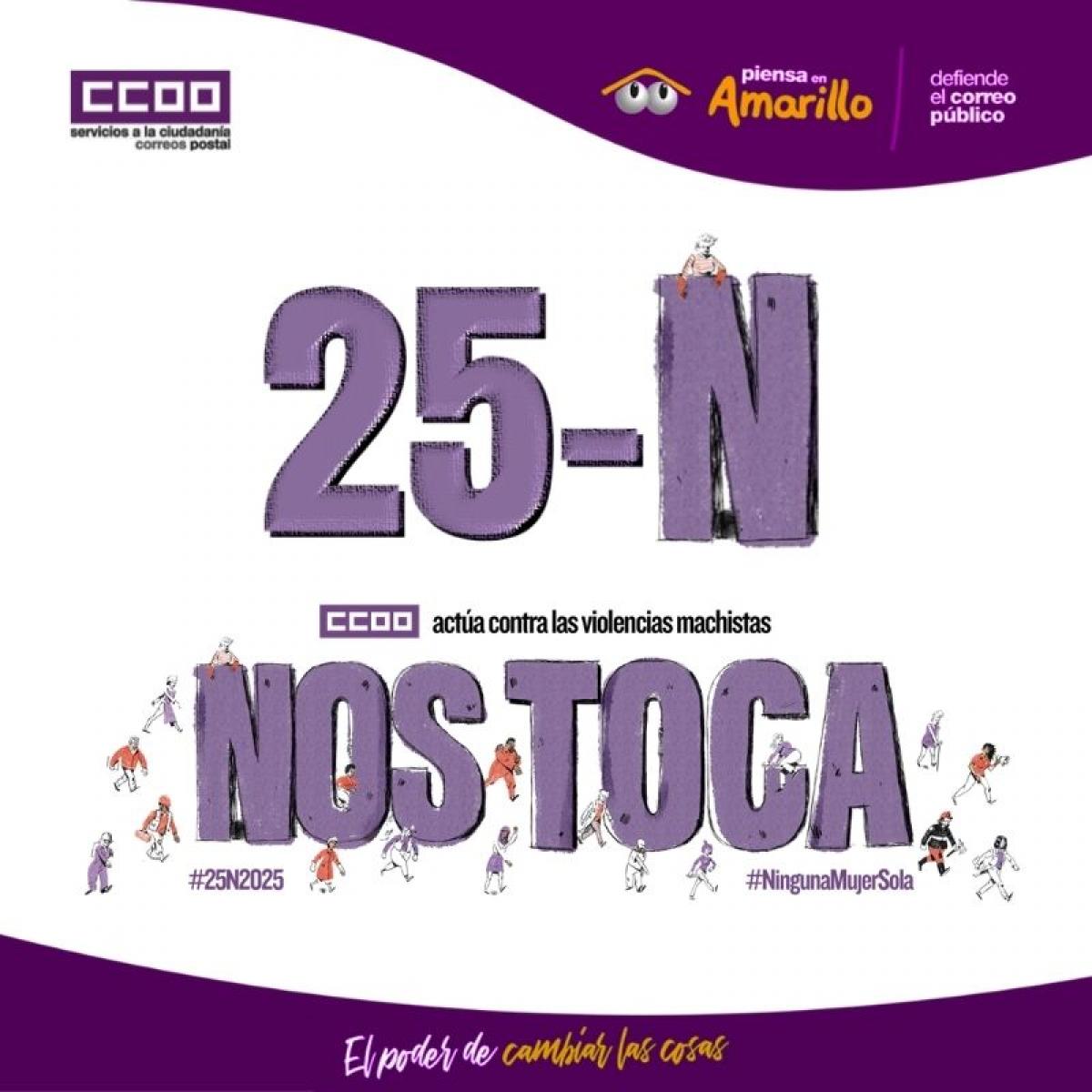 25-N contra la violencia de género en la sociedad y en Correos