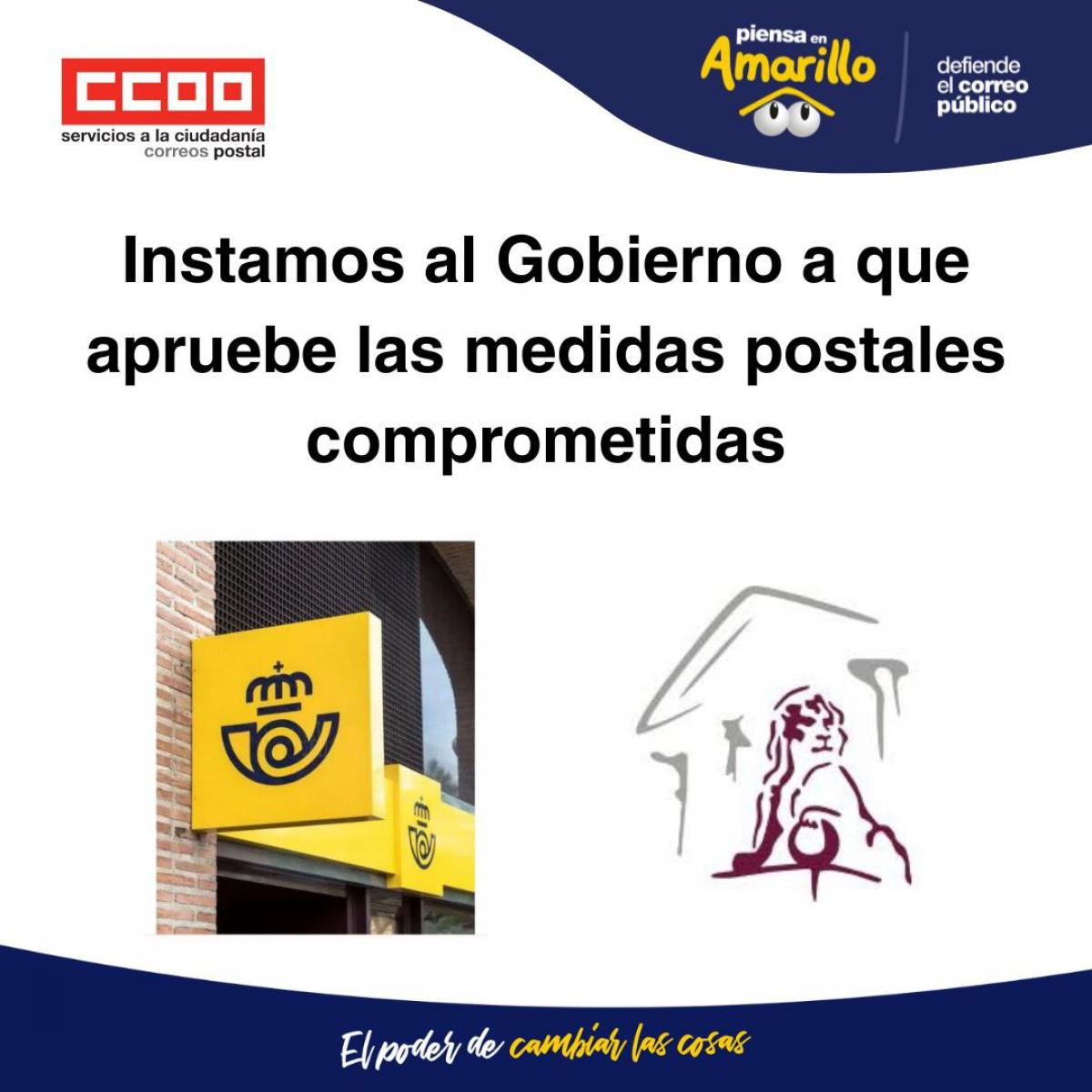 CCOO insta al Gobierno a mover ficha para aprobar las medidas postales comprometidas, cadas en el RD mnibus