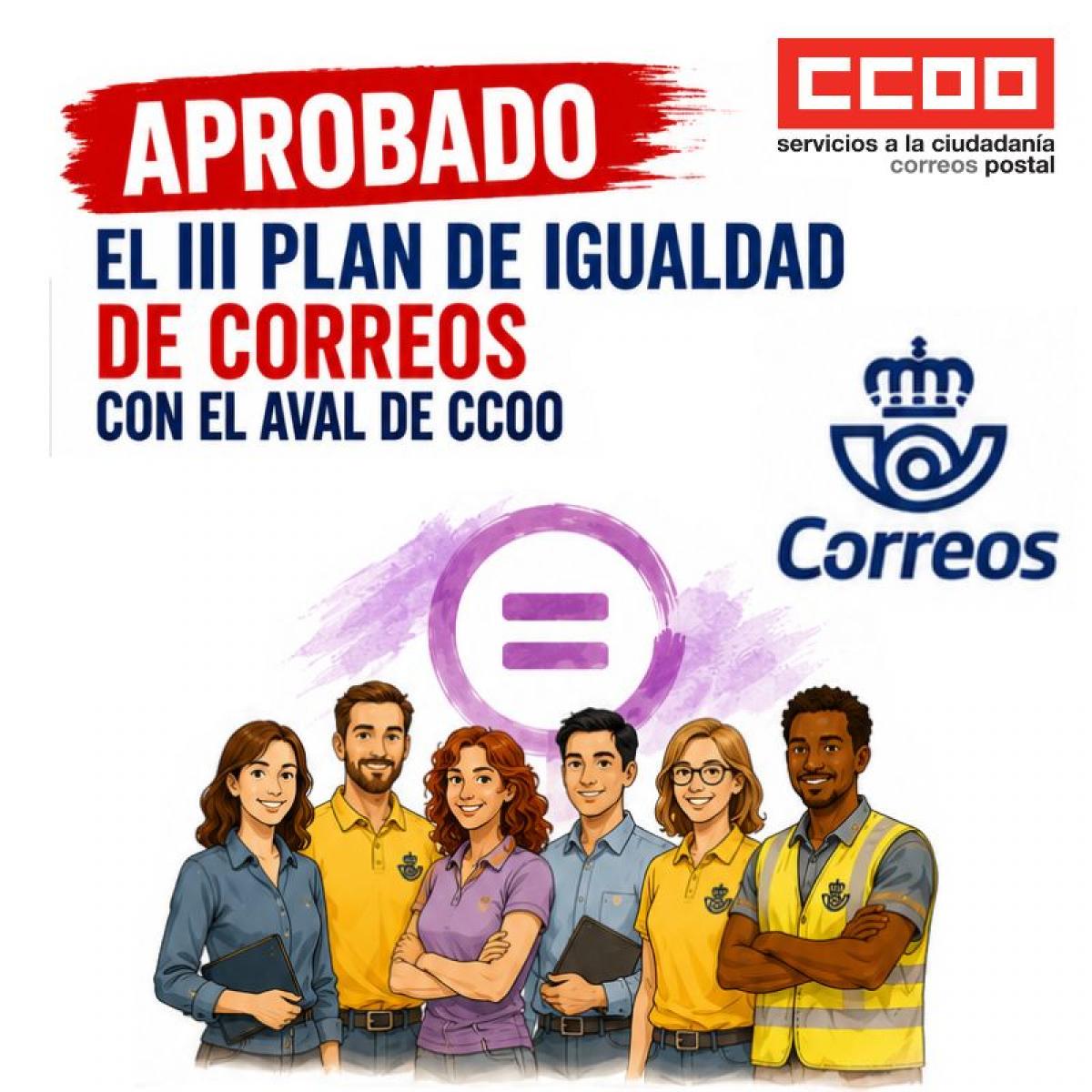 Aprobado el III Plan de Igualdad de Correos con el aval de CCOO