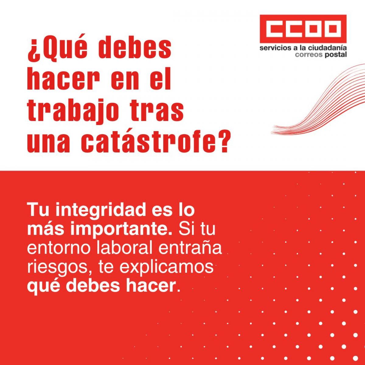 Qu debes hacer en el trabajo tras una catstrofe?