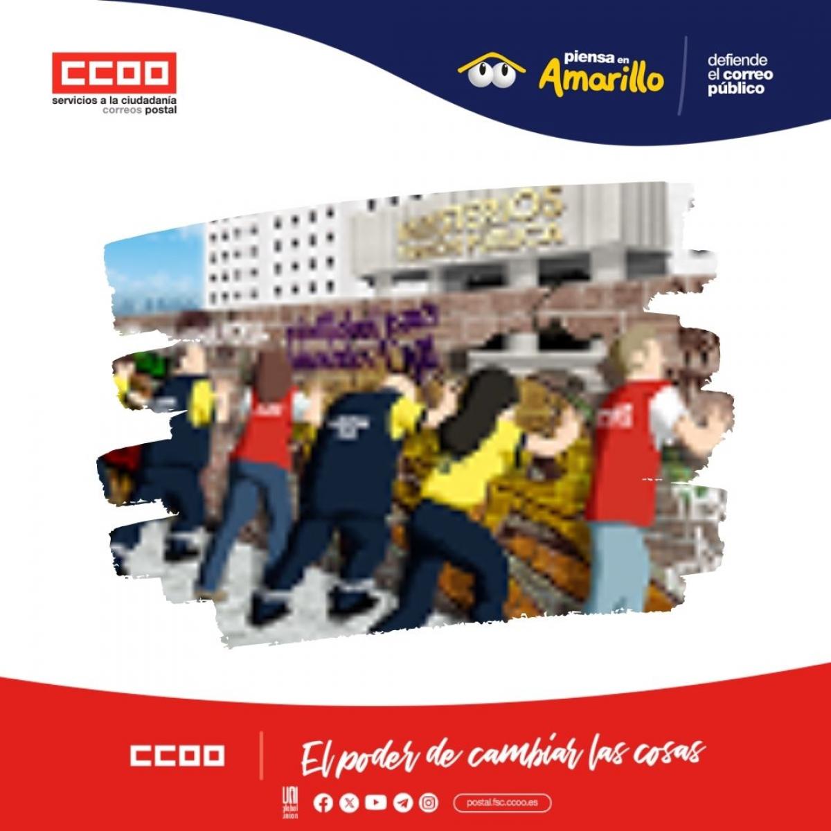 CCOO presentan las 15.000 firmas ante el Ministro de Funcin Pblica exigiendo el derecho del personal laboral fijo a la movilidad interministerial