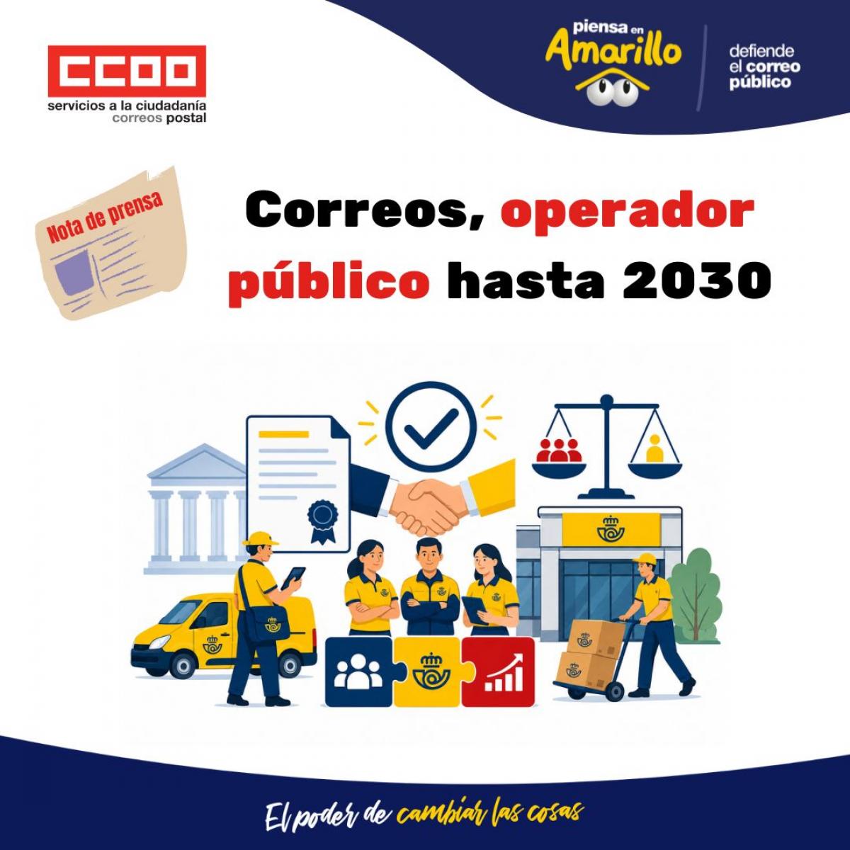 CCOO valora positivamente la aprobación del contrato-programa de Correos