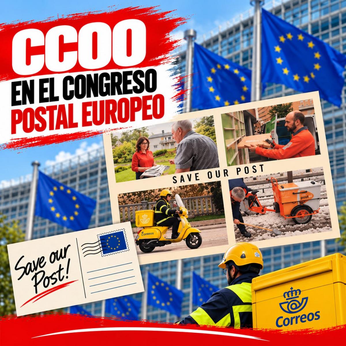 CCOO en el Congreso Postal Europeo