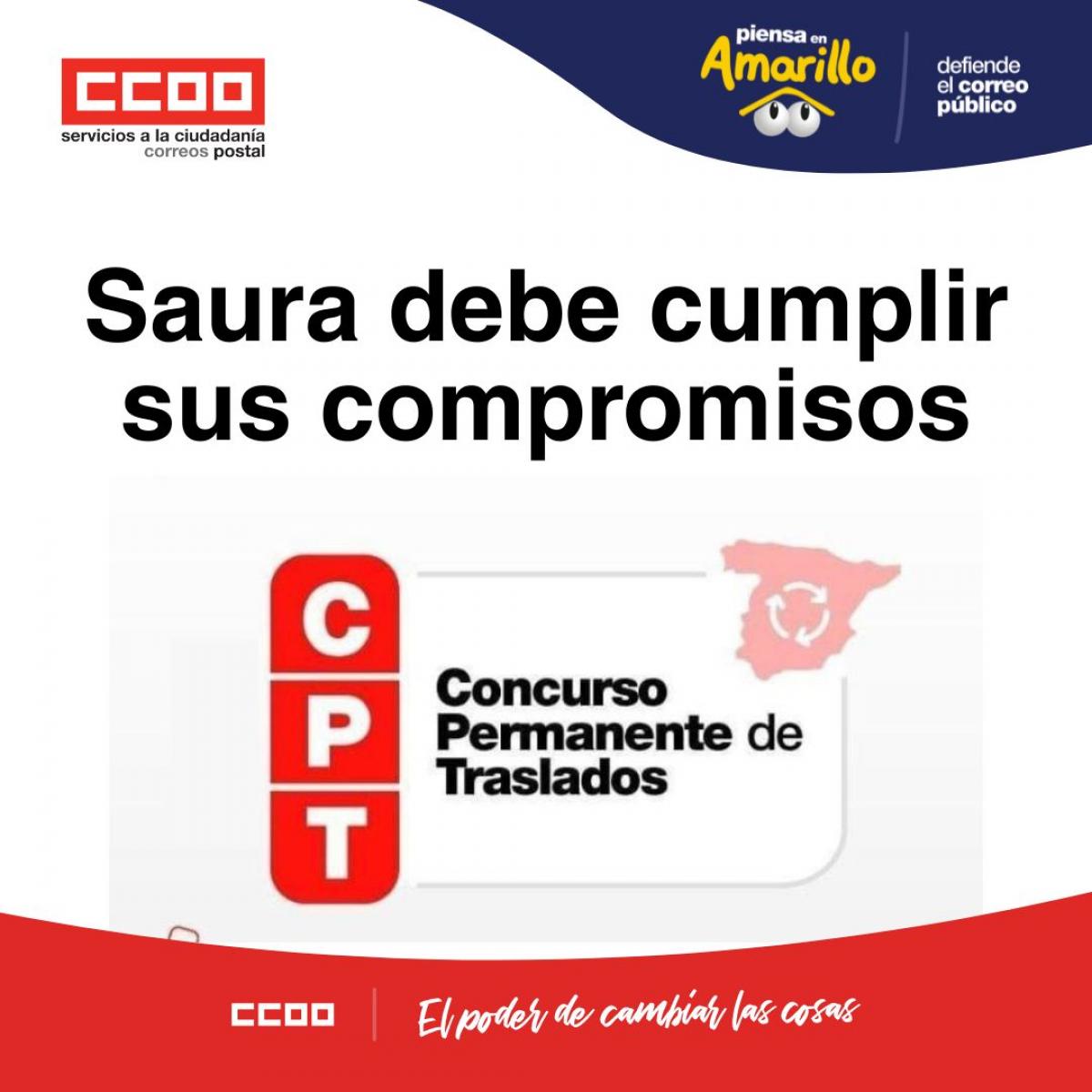 Saura debe cumplir sus compromisos: Concurso de Traslados