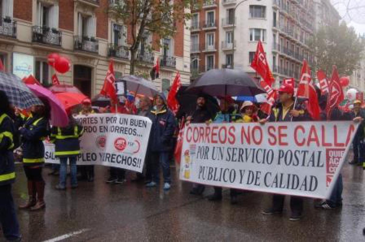 27N: XITO DE LA MAREA POSTAL!!!.20.000 trabajadores, 80% Seguimiento: Madrid