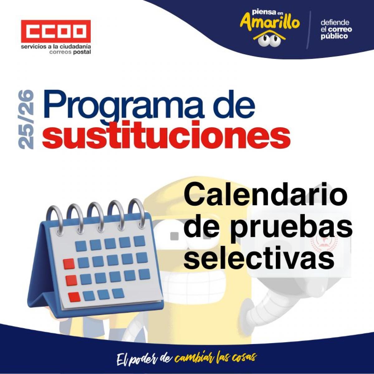 Calendario de pruebas selectivas