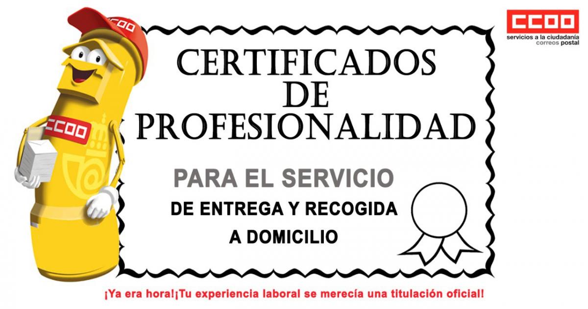 Certificados de profesionalidad para el servicio de entrega y recogida a domicilio