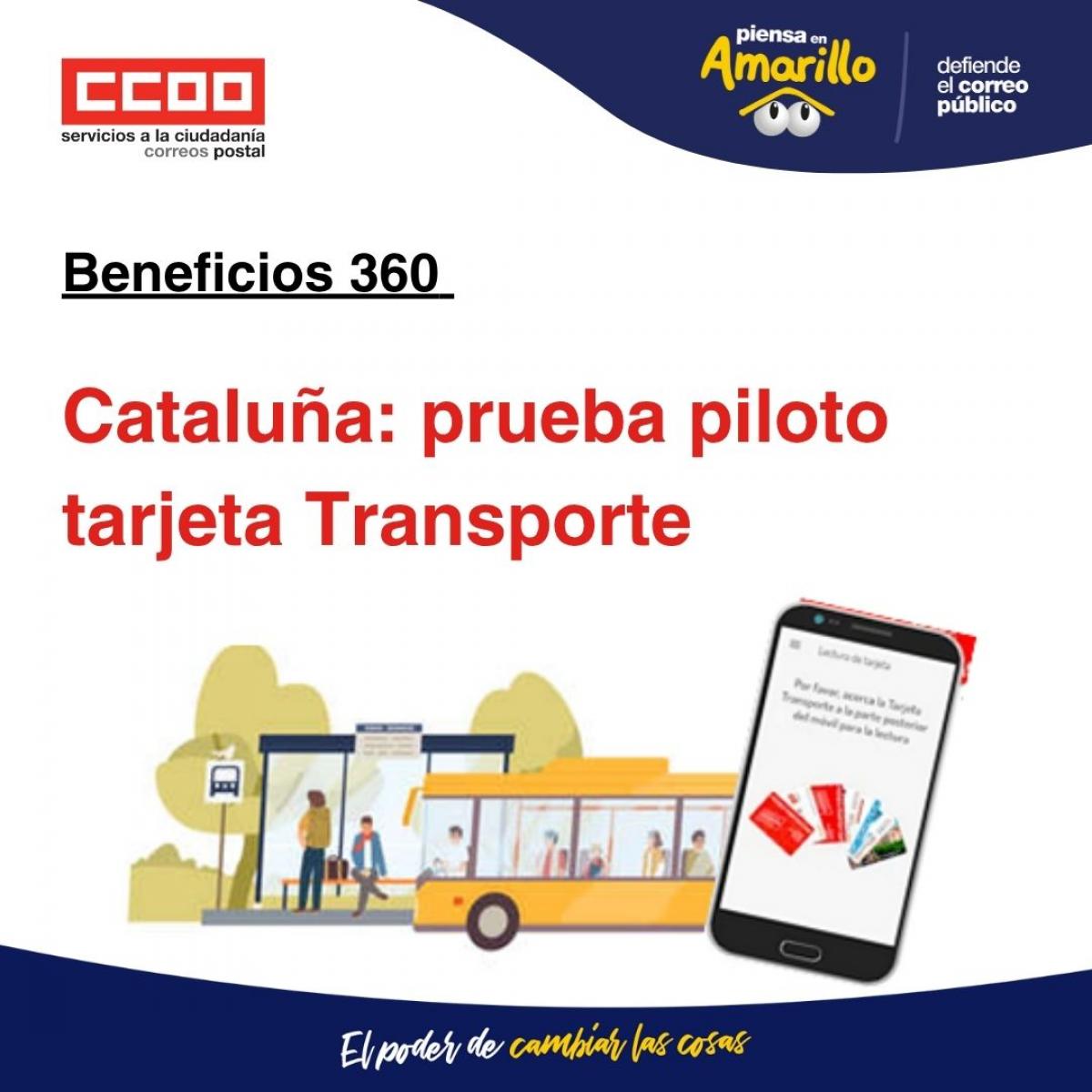Cataluña prueba piloto tarjeta Transporte