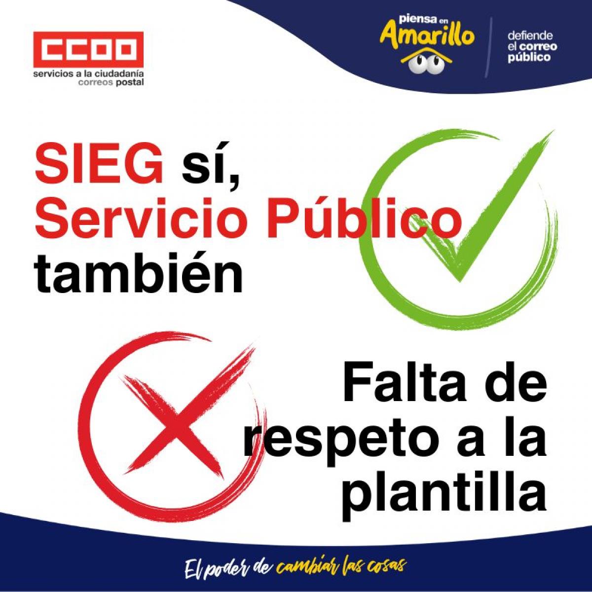SIEG, sí, Servicio Público, también, pero sin faltar al respeto al personal de oficinas y rural