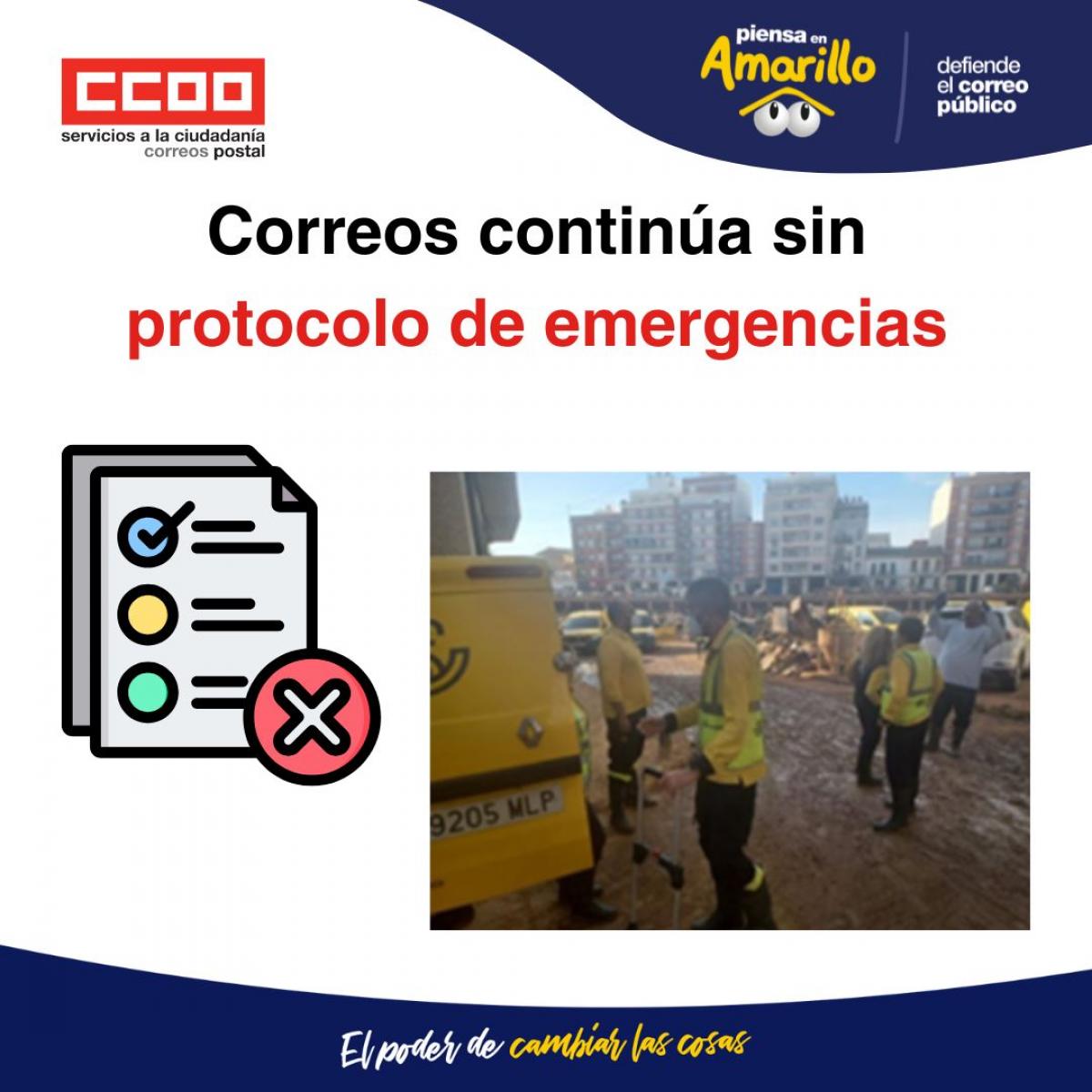 Correos contina sin protocolo de emergencias