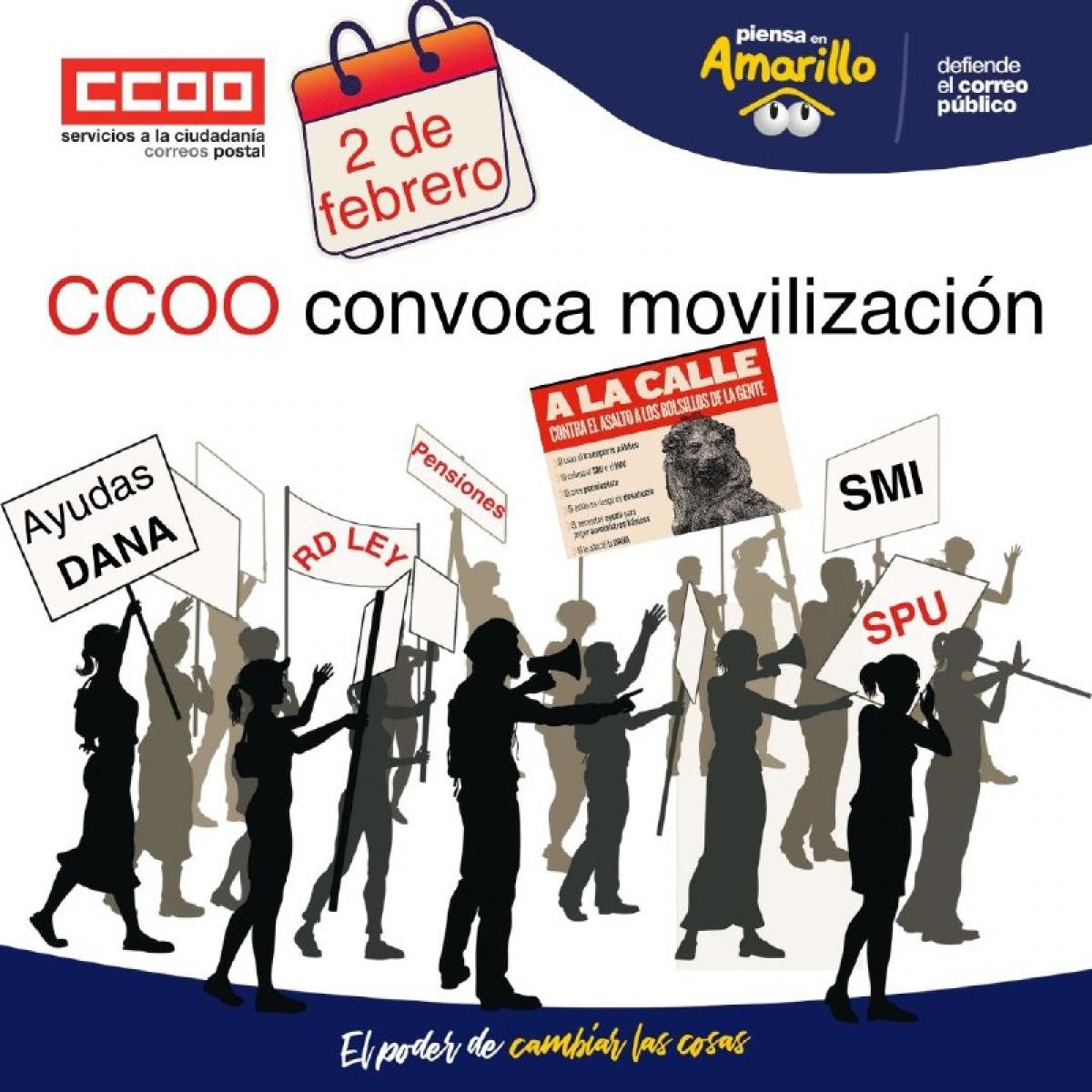 CCOO convoca movilizacin el 2 de febrero