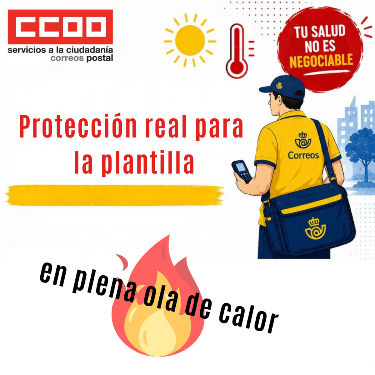 En plena ola de calor, protección real para la plantilla
