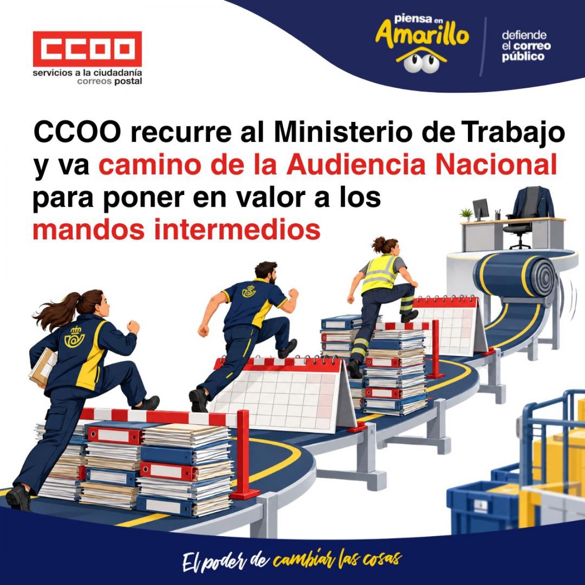 CCOO recurre a Trabajo y va camino de la Audiencia para poner en valor a los mandos intermedios y acabar con el «becariado perpetuo» de la provisionalidad