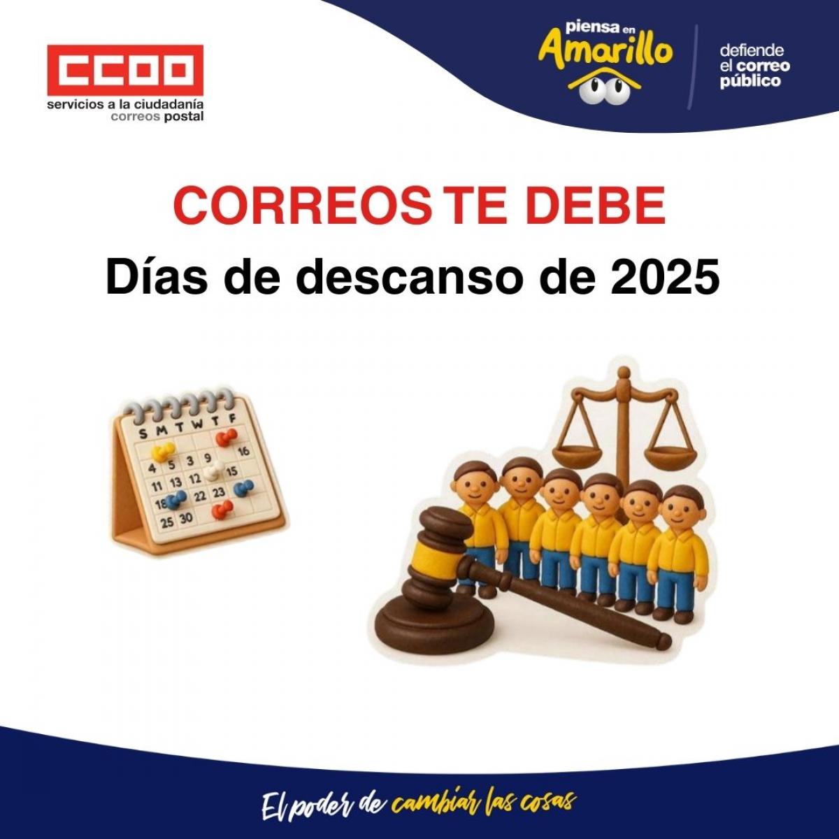 Correos te debe varios días de descanso de 2025