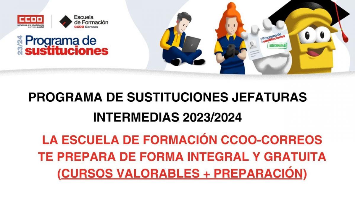 Programa de sustituciones Jefaturas Intermedias 2023/2024