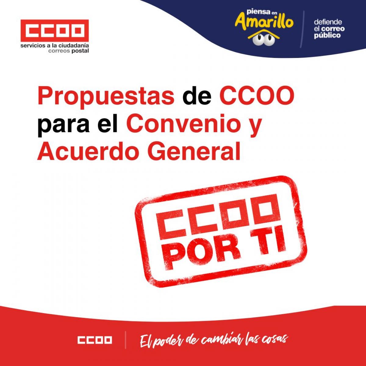 Propuestas de CCOO para el Convenio y Acuerdo General