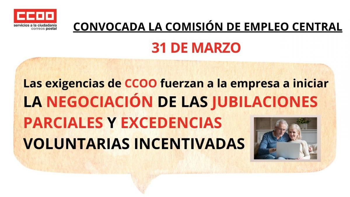 31 de marzo convocada la Comisión de Empleo Central