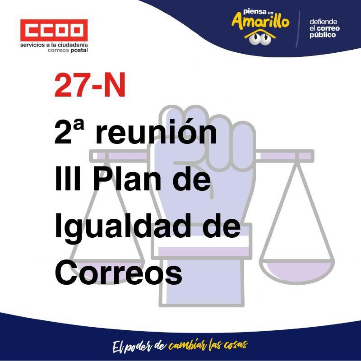 27-N, 2ª reunión III Plan de Igualdad de Correos