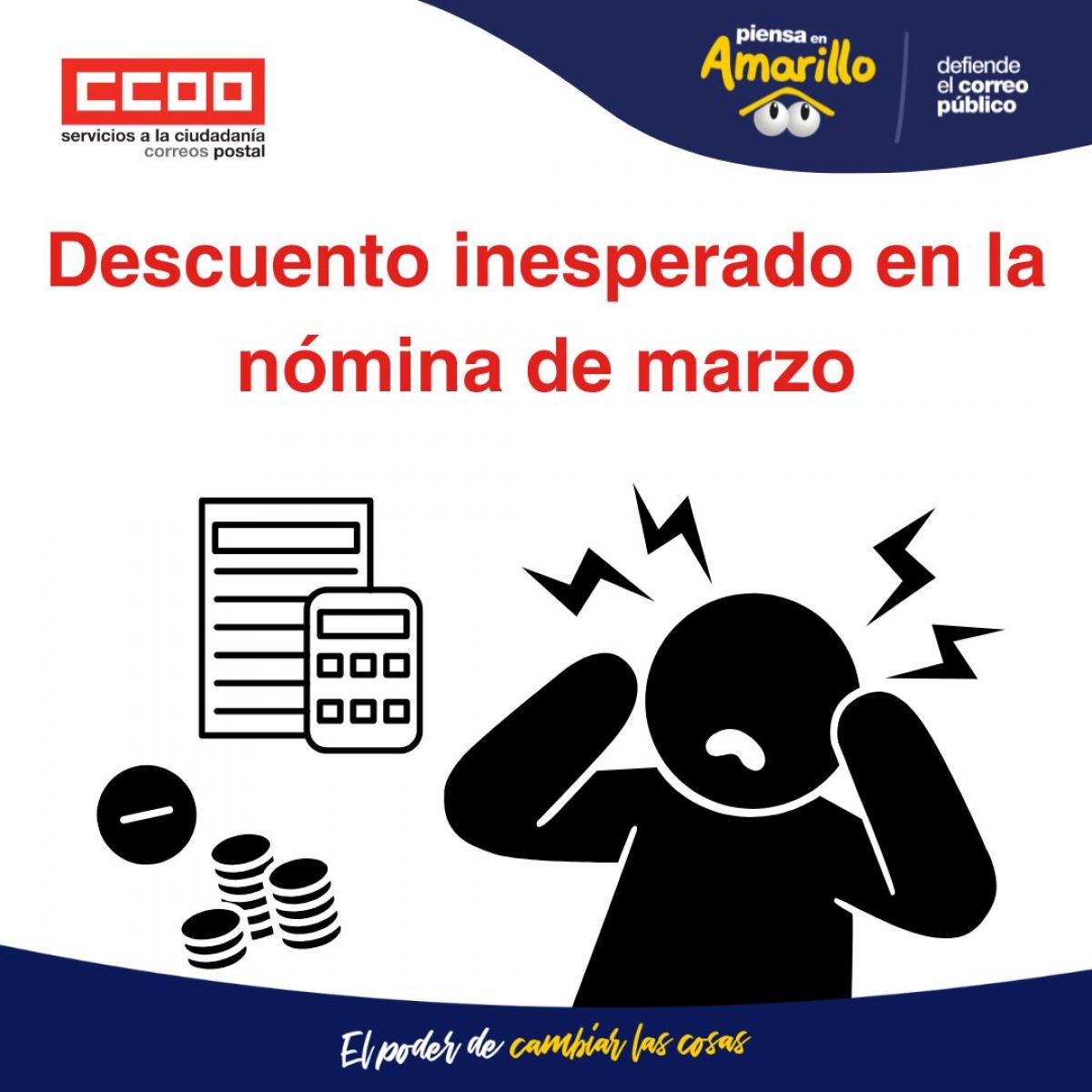 Descuento “susto” en la nómina de marzo