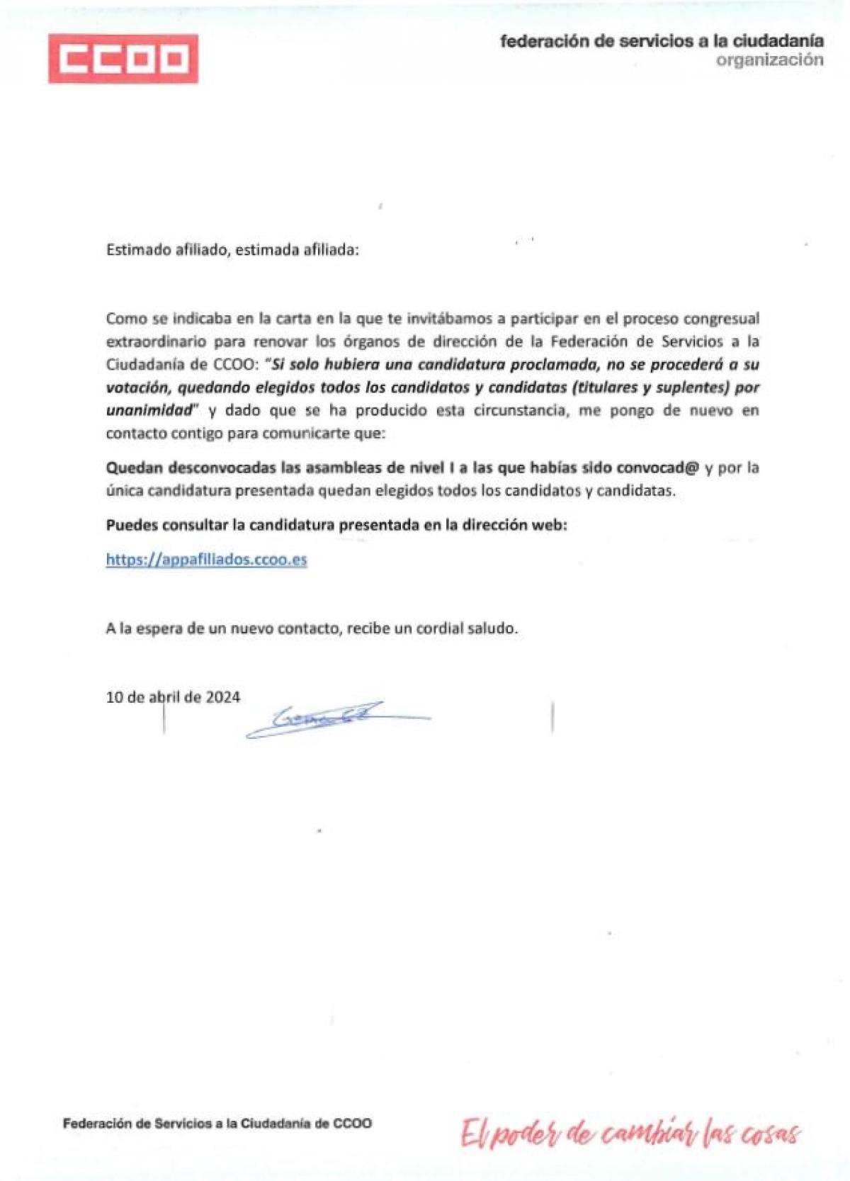 Proclamadas candidaturas Asamblea NI Seccin Sindical Comarca del Barcelons (Barcelona)
